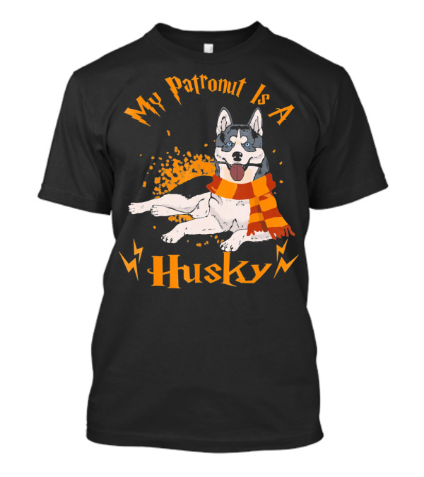My Patronus Is A Husky Dog With Scarf And Magic Elements T-Shirt