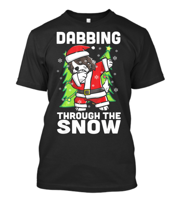 Dabbing Through The Snow Santa Havanese Christmas Dog T-Shirt
