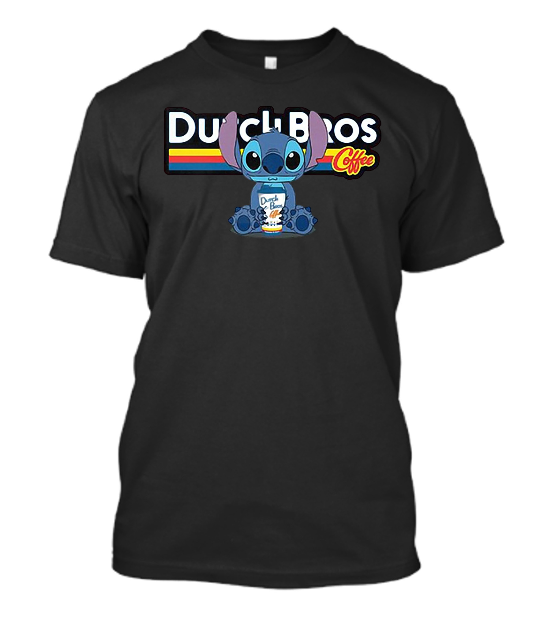 Stitch Holding Dutch Bros Coffee Cup T-Shirt