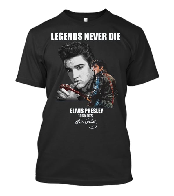 Legends Never Die Elvis Presley 1935-1977 Signature T-Shirt