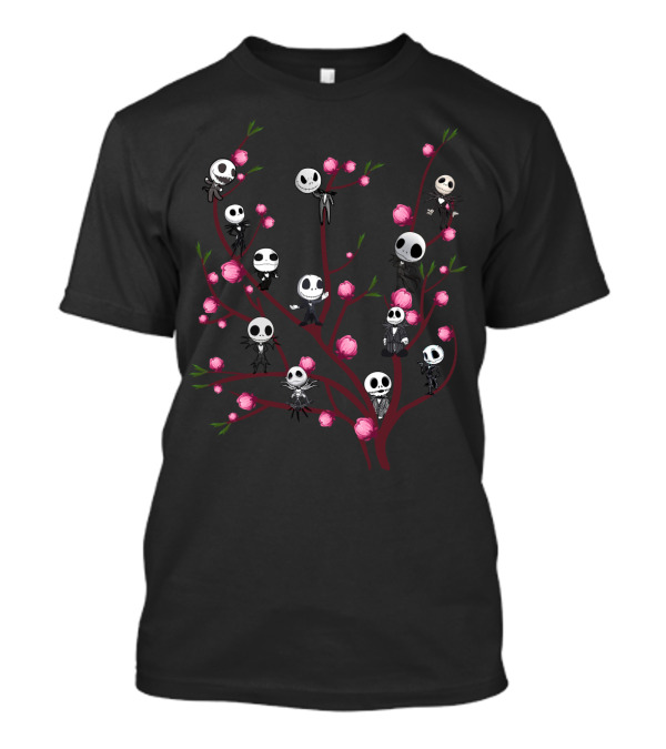 Jack Skellington Among Sakura Blossoms T-Shirt