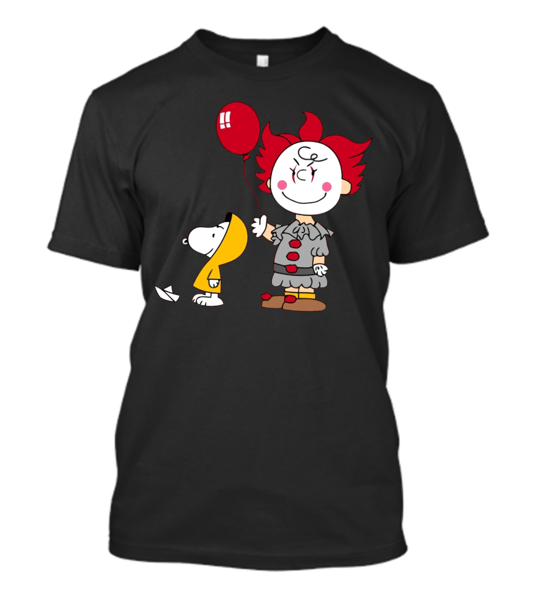 Charlie Brown Balloon Costume With Snoopy Woodstock Pennywise Crossover Red Balloon T-Shirt