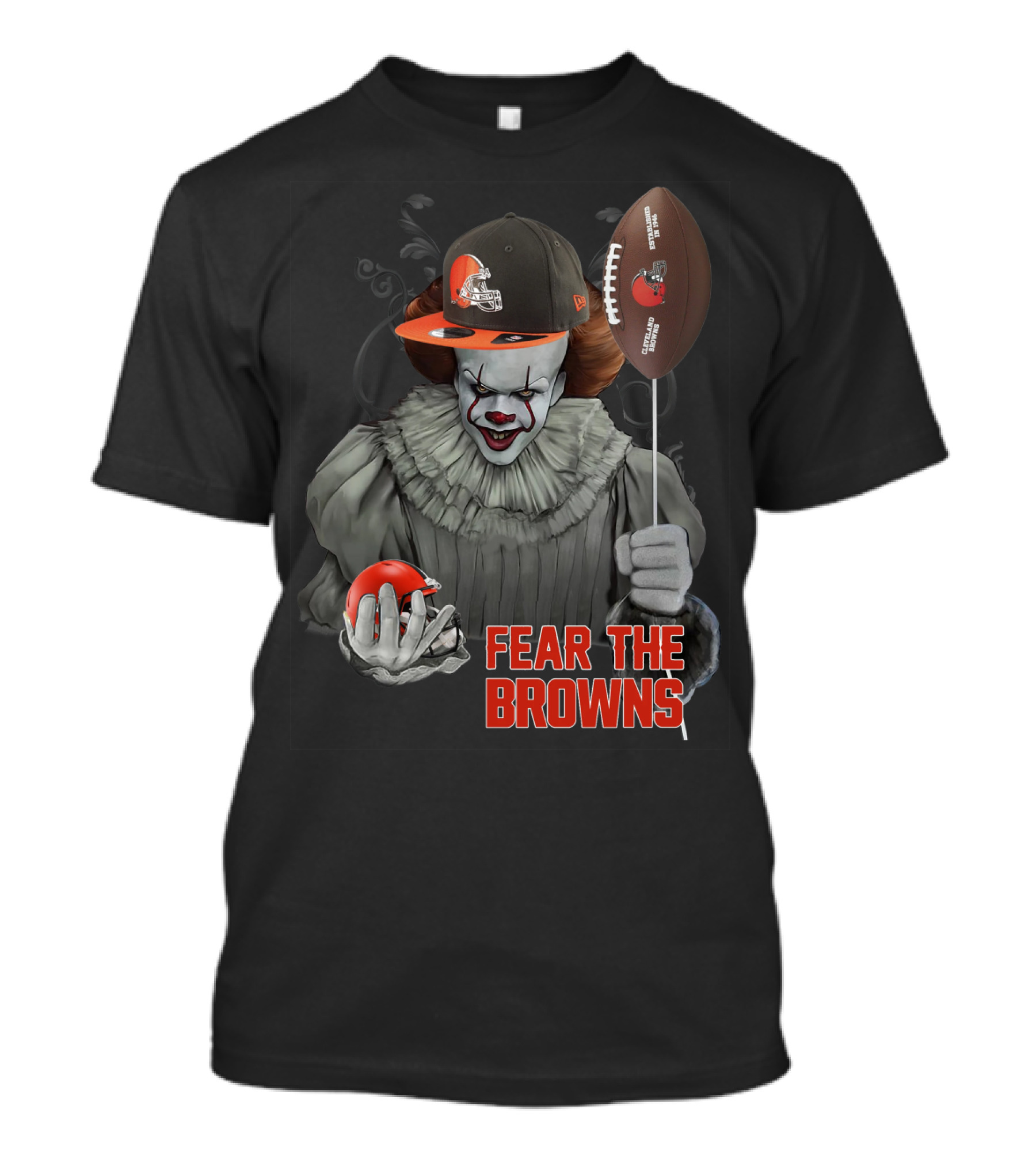 Pennywise Fear The Browns With Football And Cap T-Shirt