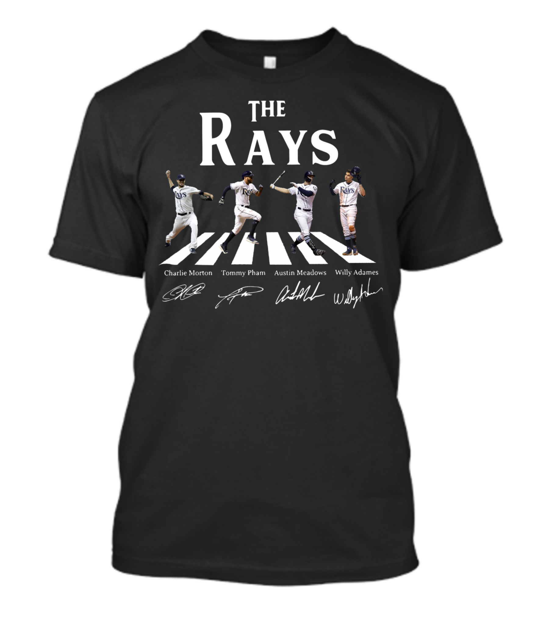 The Rays Charlie Morton Tommy Pham Austin Meadows Willy Adames Abbey Road Signatures T-Shirt