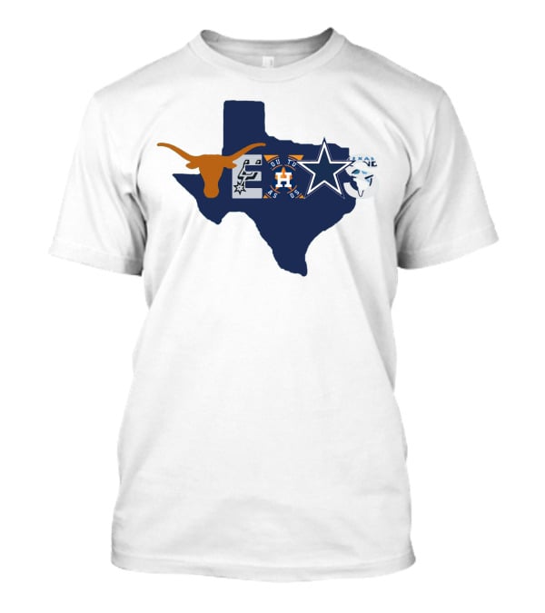 Texas Longhorns Houston Astros Dallas Cowboys Spurs Icons T-Shirt