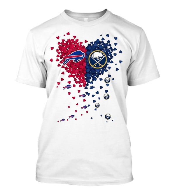 Buffalo Bills And Sabres Heart T-Shirt