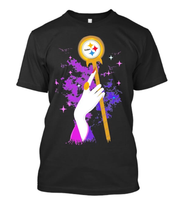 Pittsburgh Steelers Magic Wand With Logo Witches Theme T-Shirt