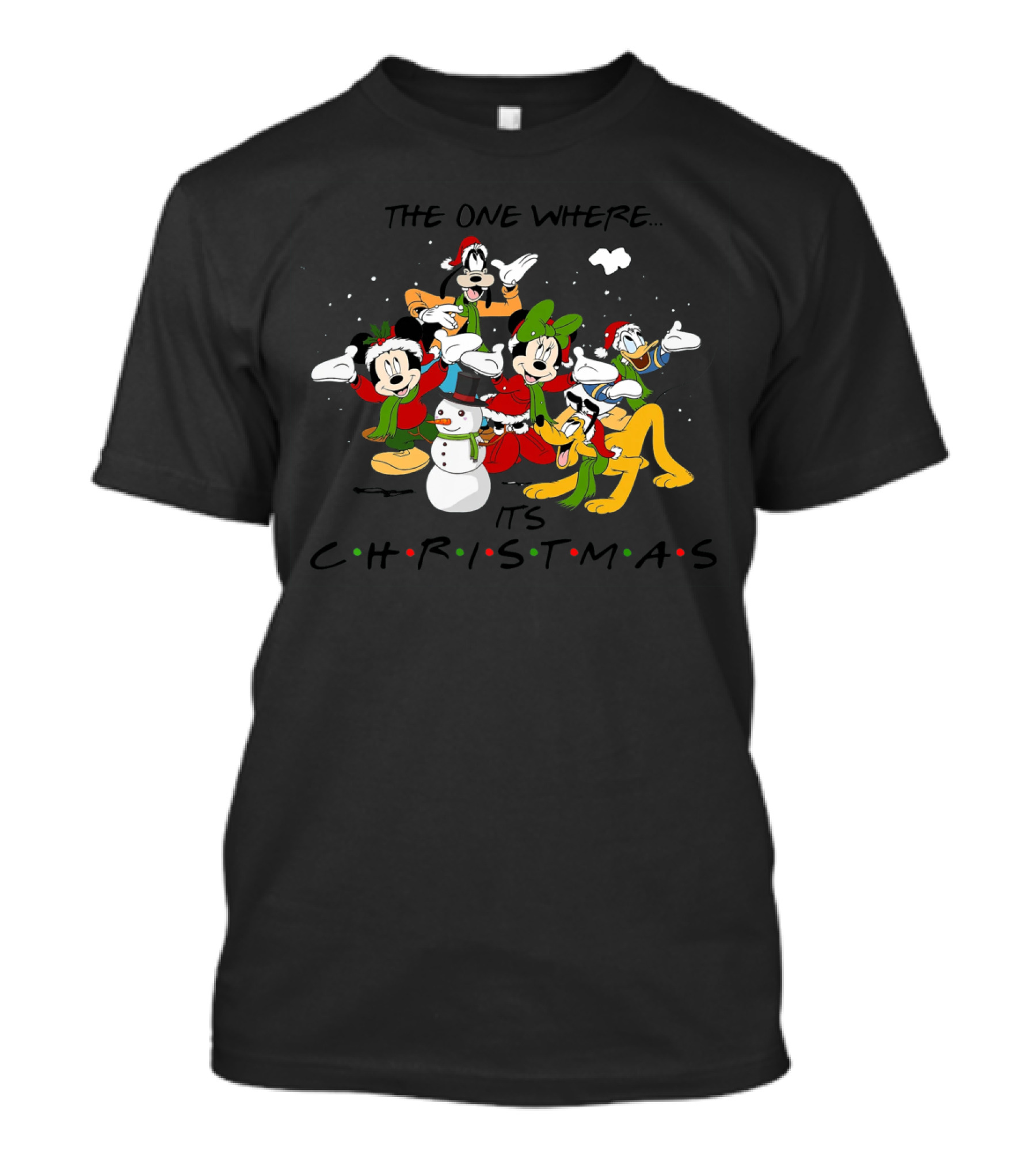 The One Where It's Christmas Disney Cartoon Characters T-Shirt
