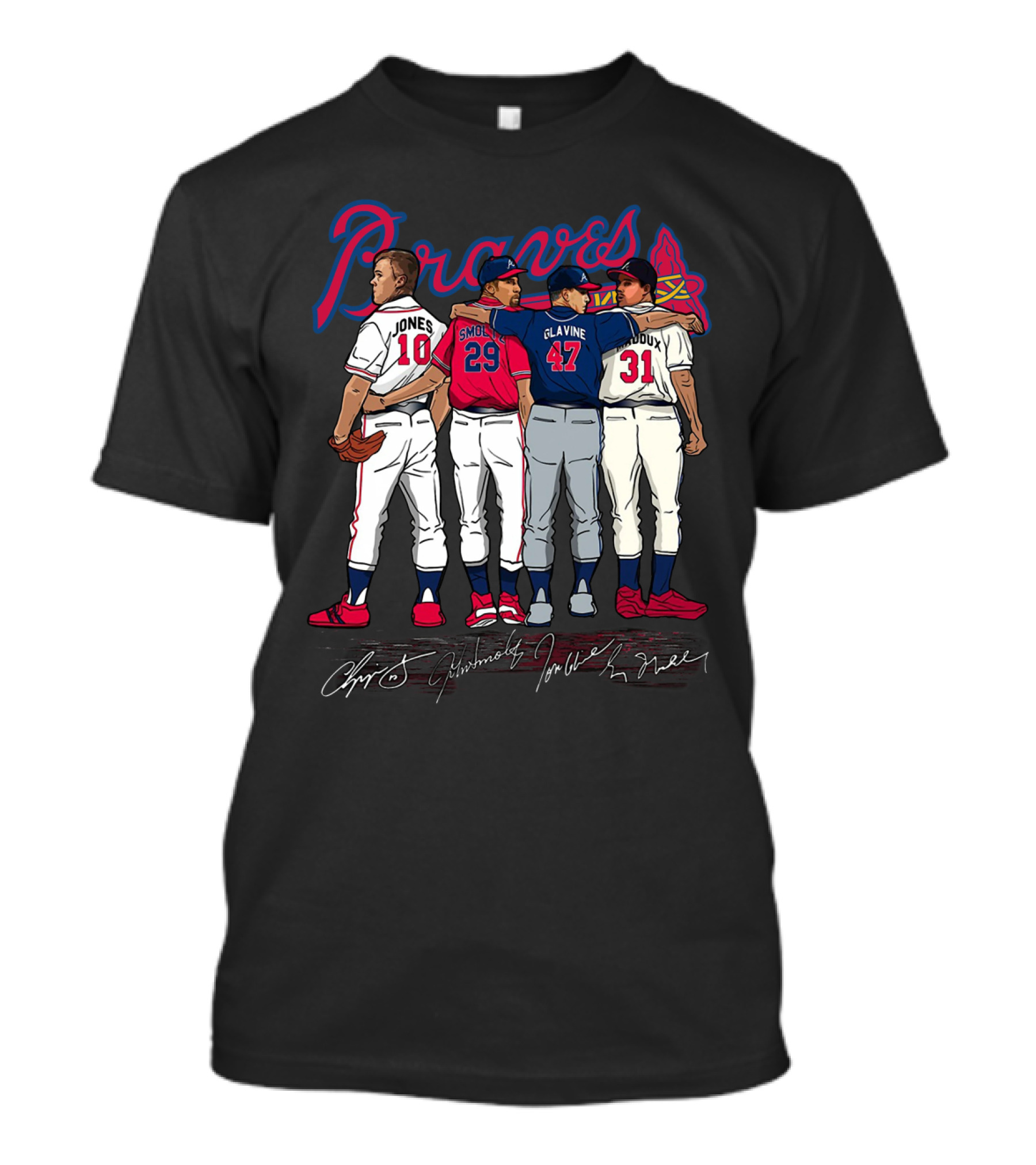 Braves Jones Smoltz Glavine Maddux Legends T-Shirt
