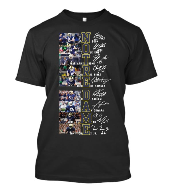 NOTRE DAME FIGHTING IRISH FOOTBALL STARS SIGNATURES T-Shirt