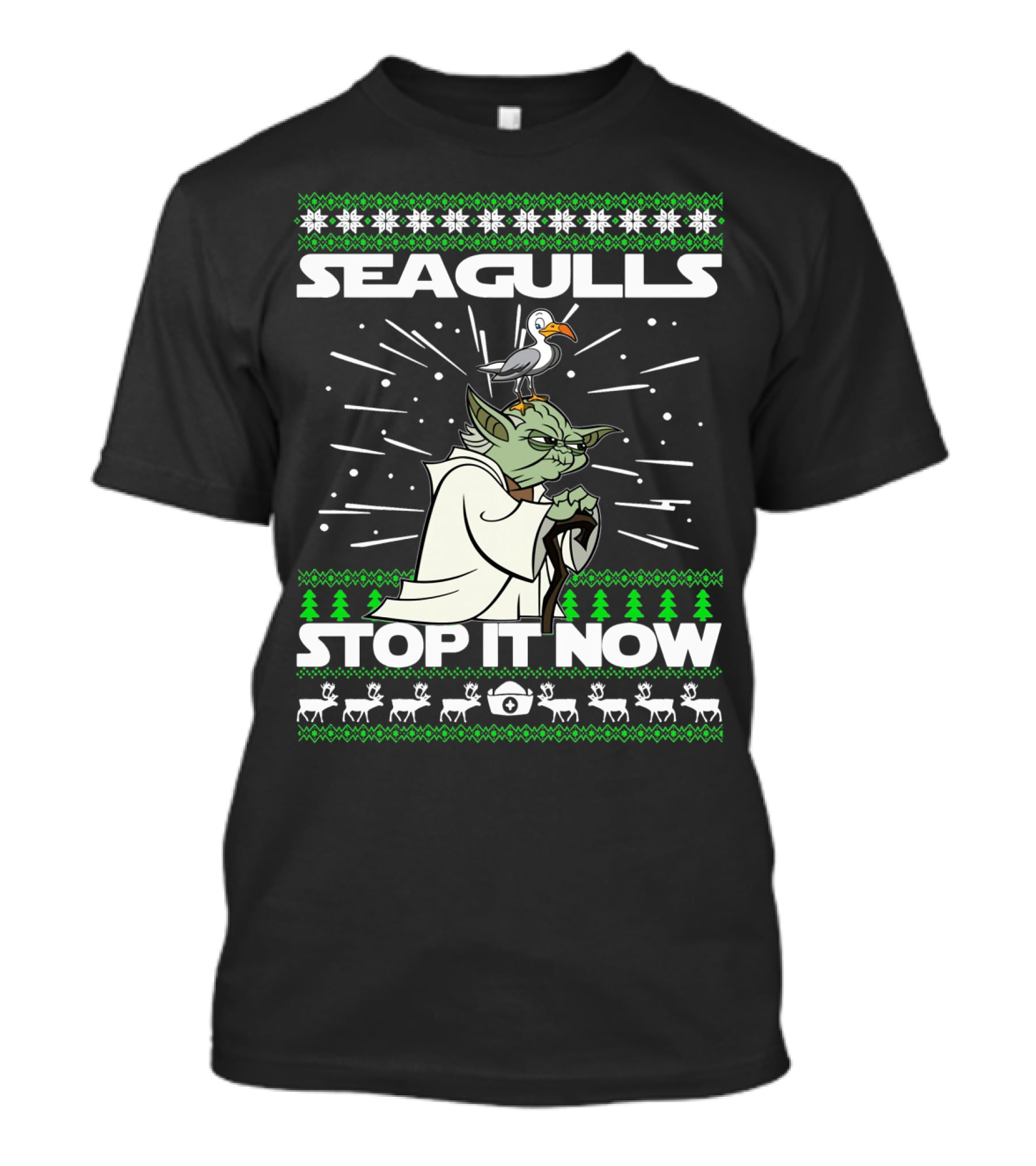 Seagulls Stop It Now Yoda Christmas T-Shirt