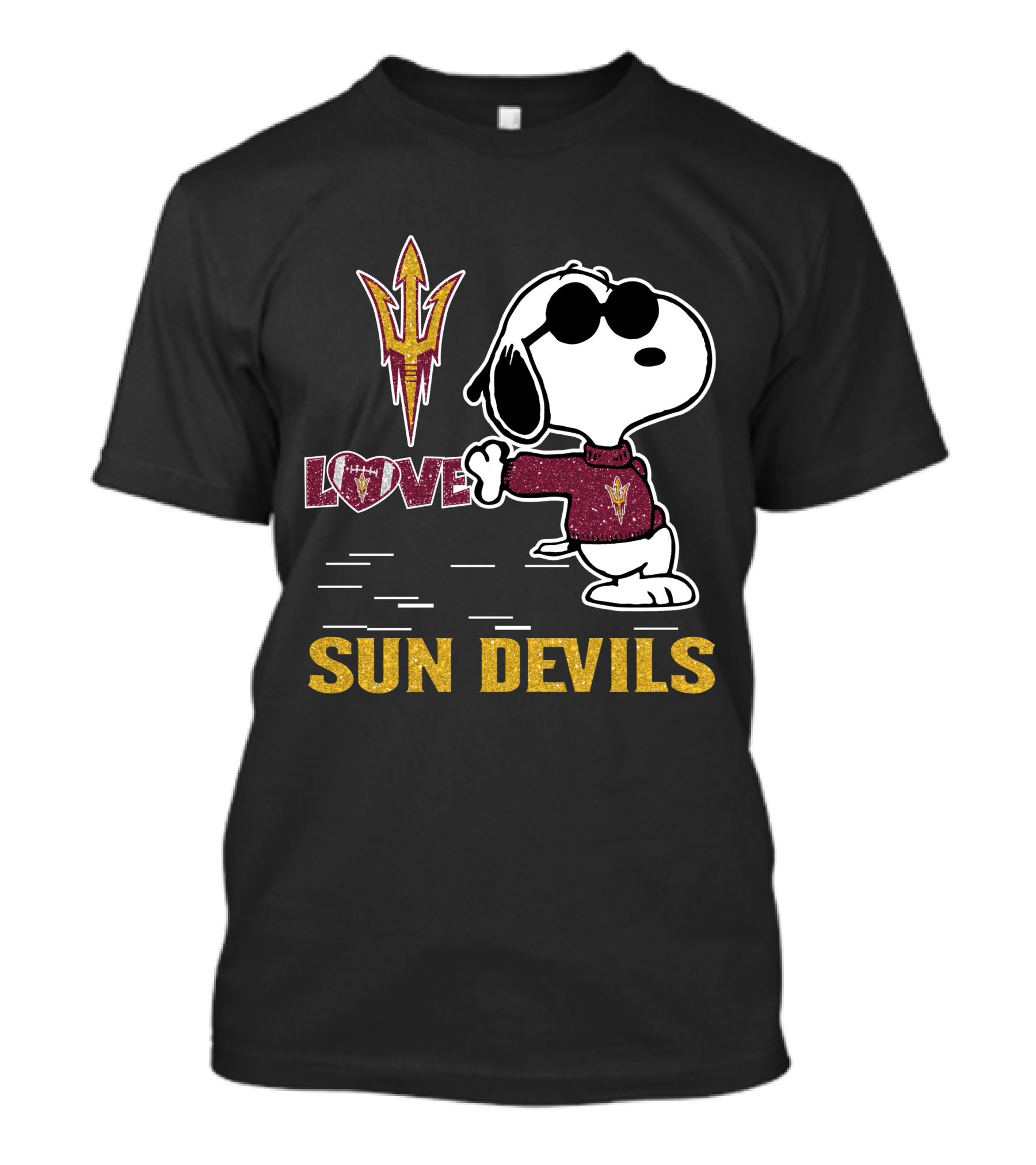 Snoopy Love Sun Devils T-Shirt