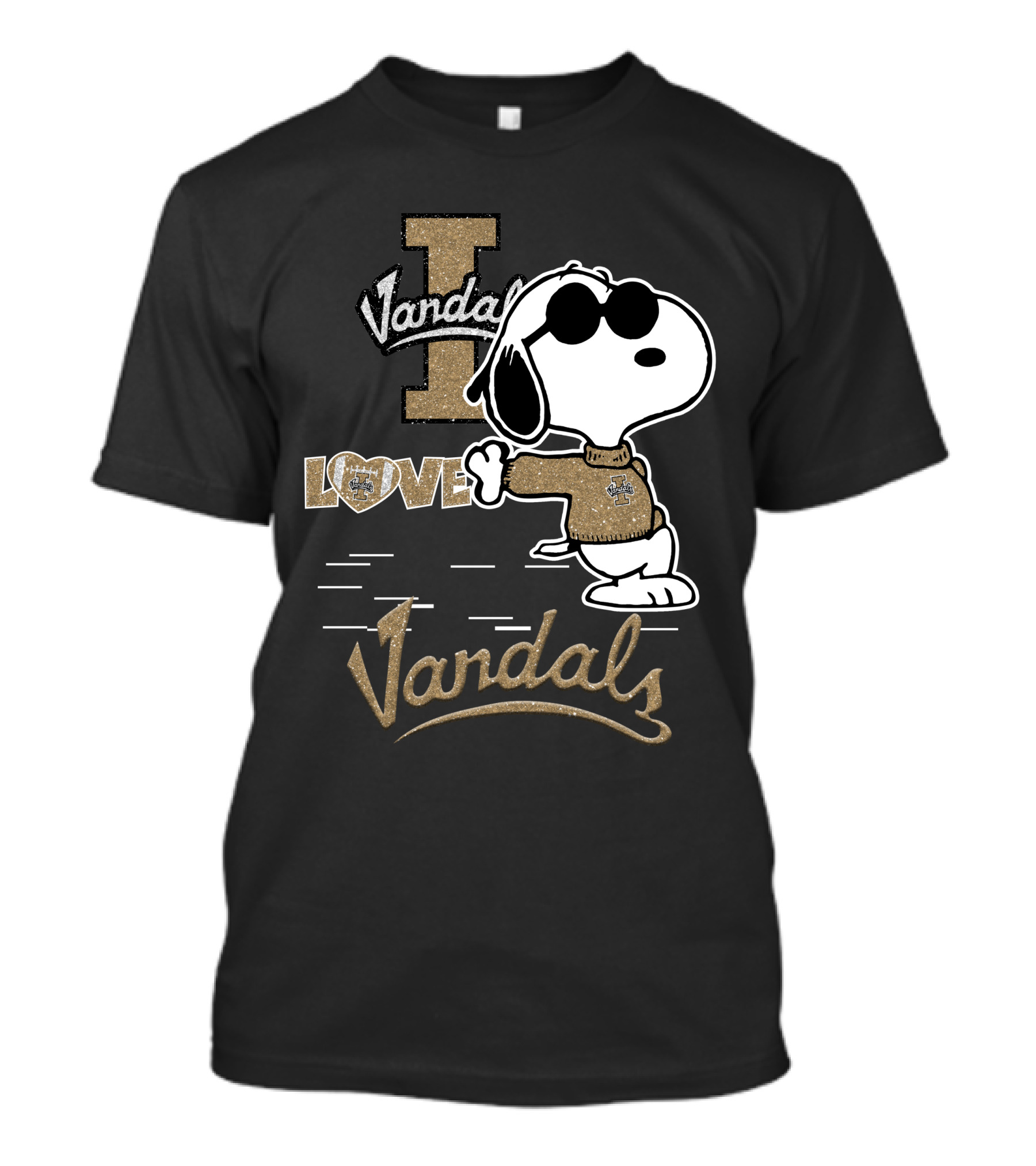 Snoopy Vandals Love Idaho Vandals T-Shirt