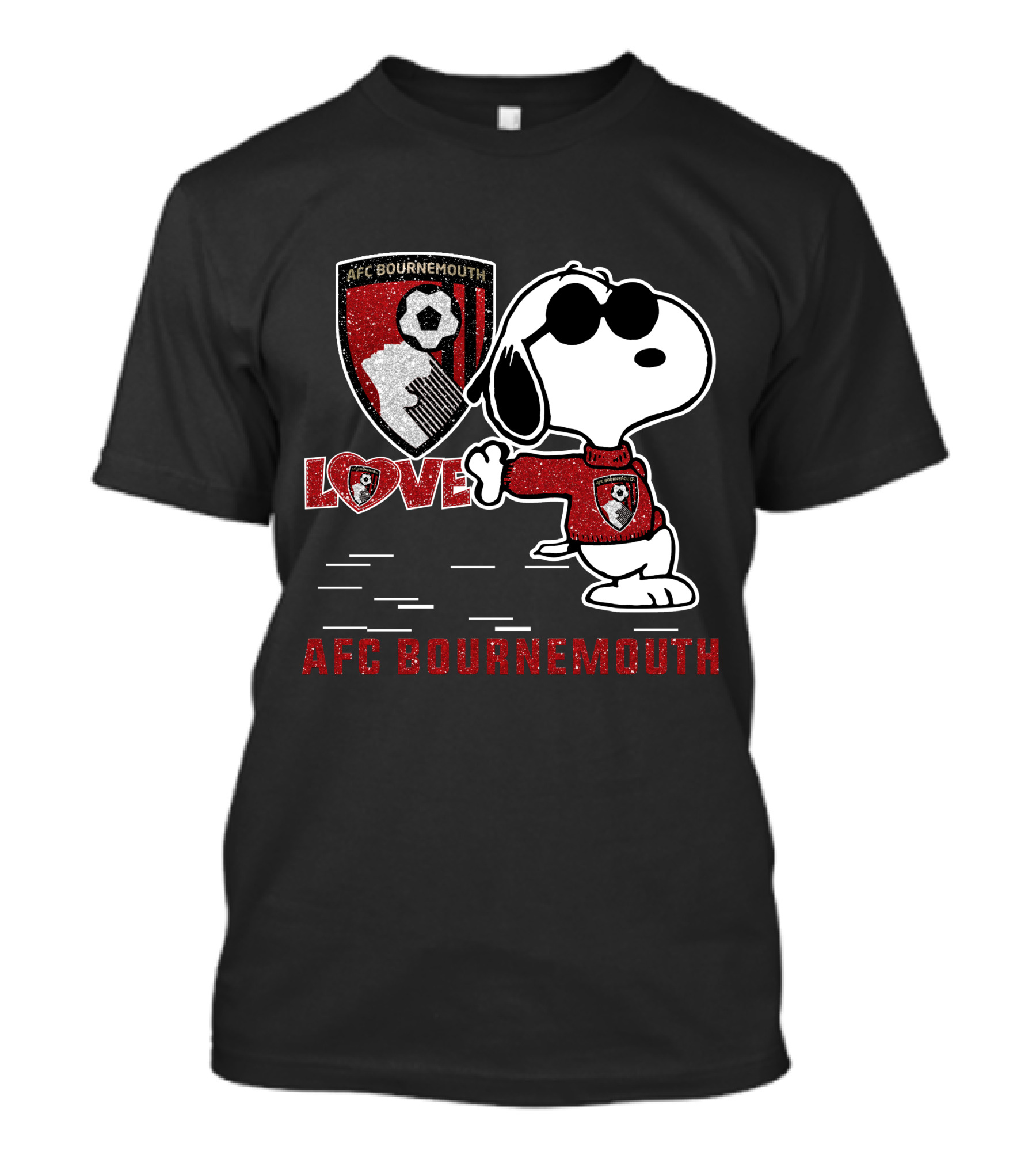 Snoopy Love Afc Bournemouth Football Club T-Shirt