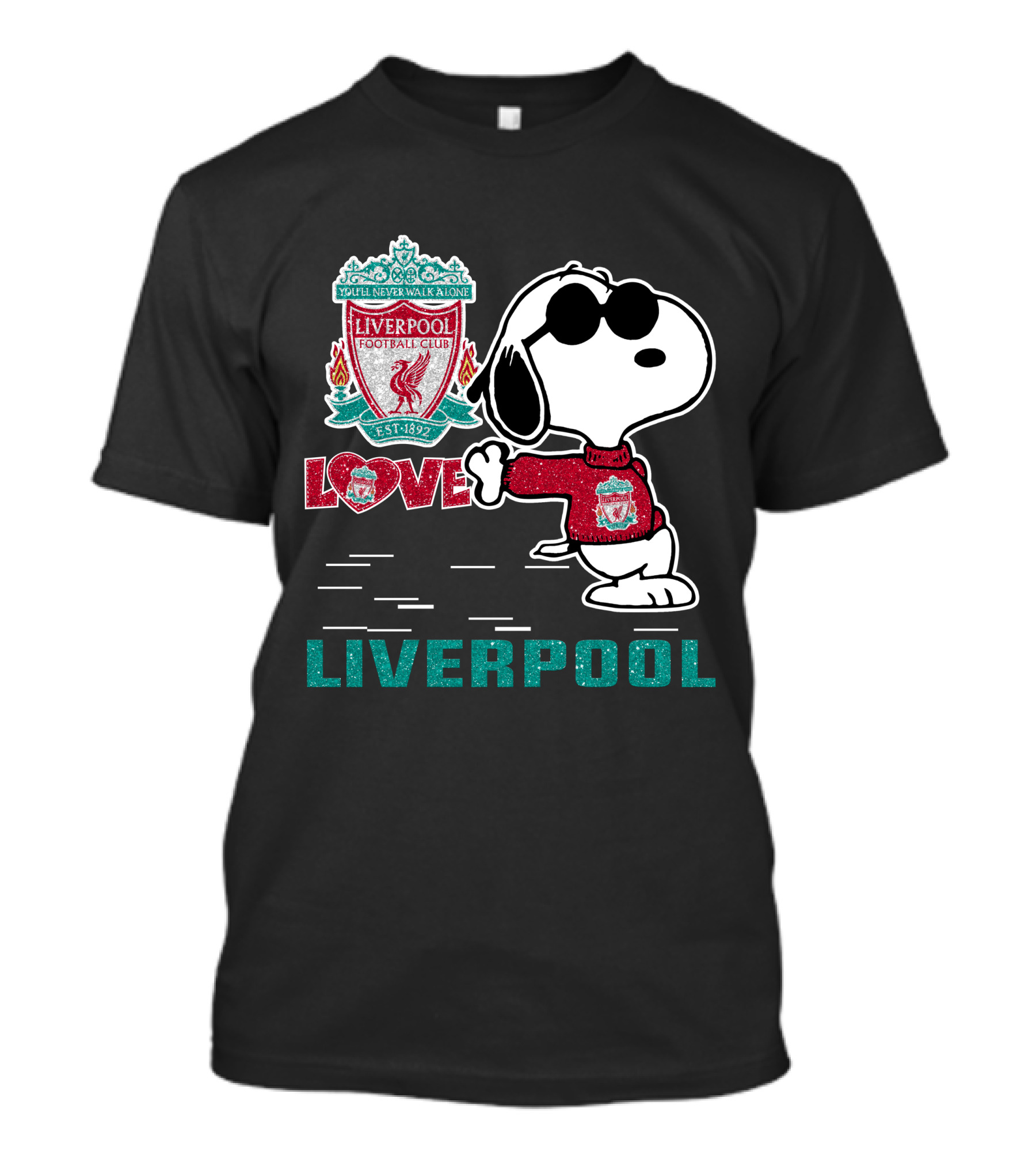 Snoopy Love Liverpool Football Club You’ll Never Walk Alone 131 T-Shirt