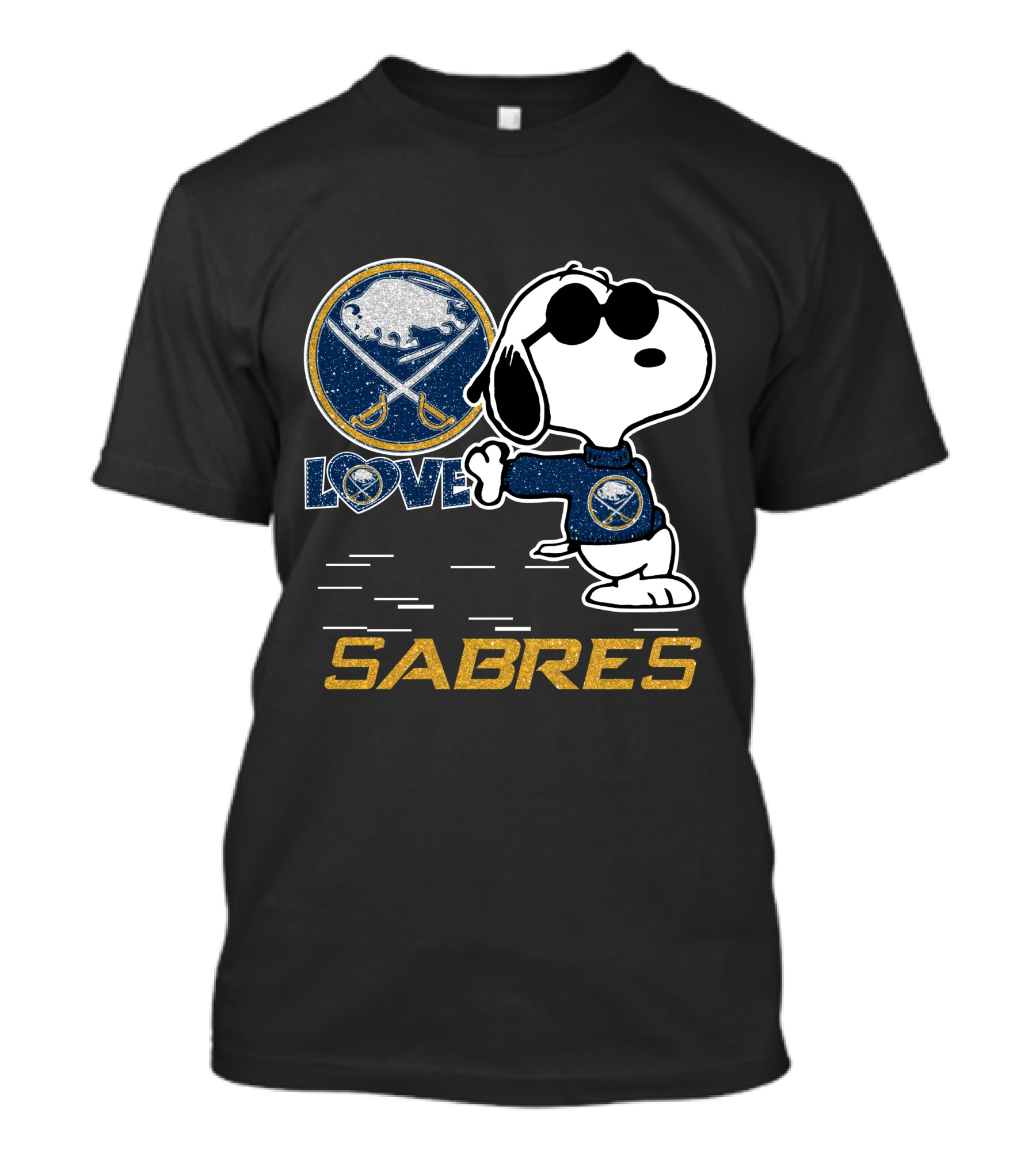 Snoopy Love Buffalo Sabres Hockey T-Shirt
