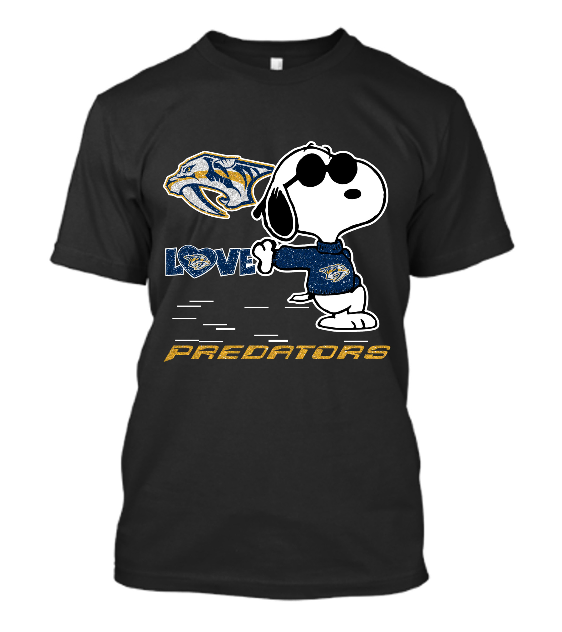 Snoopy Love Nashville Predators T-Shirt