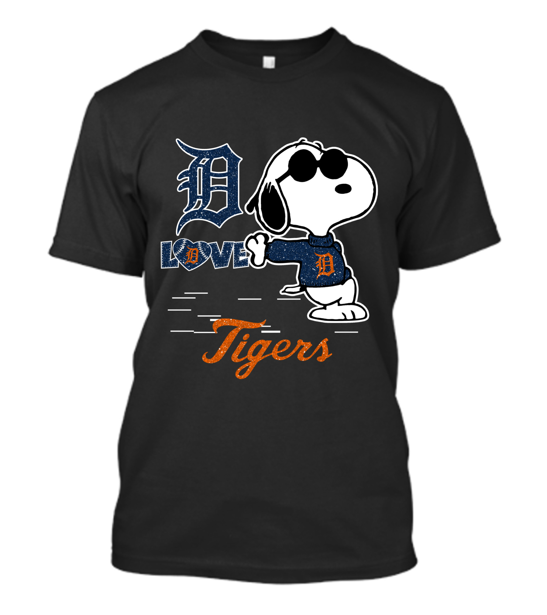 Snoopy Love Detroit Tigers T-Shirt