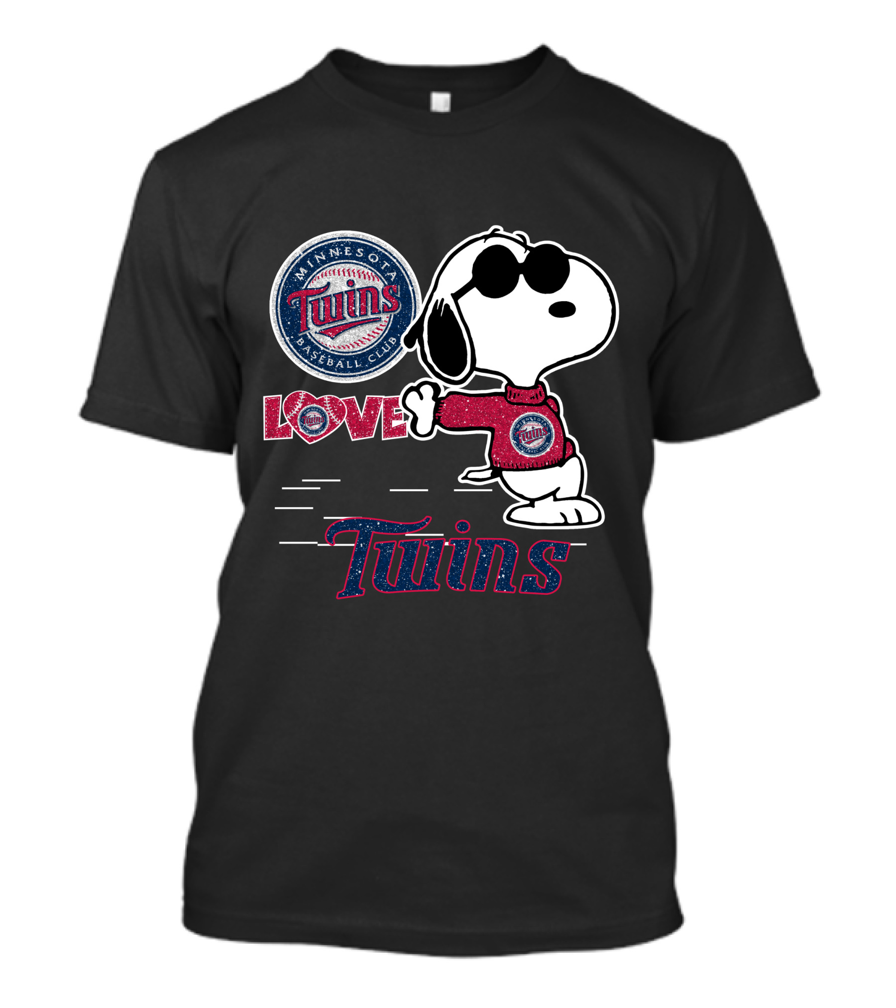 Snoopy Love Minnesota Twins Baseball Club T-Shirt
