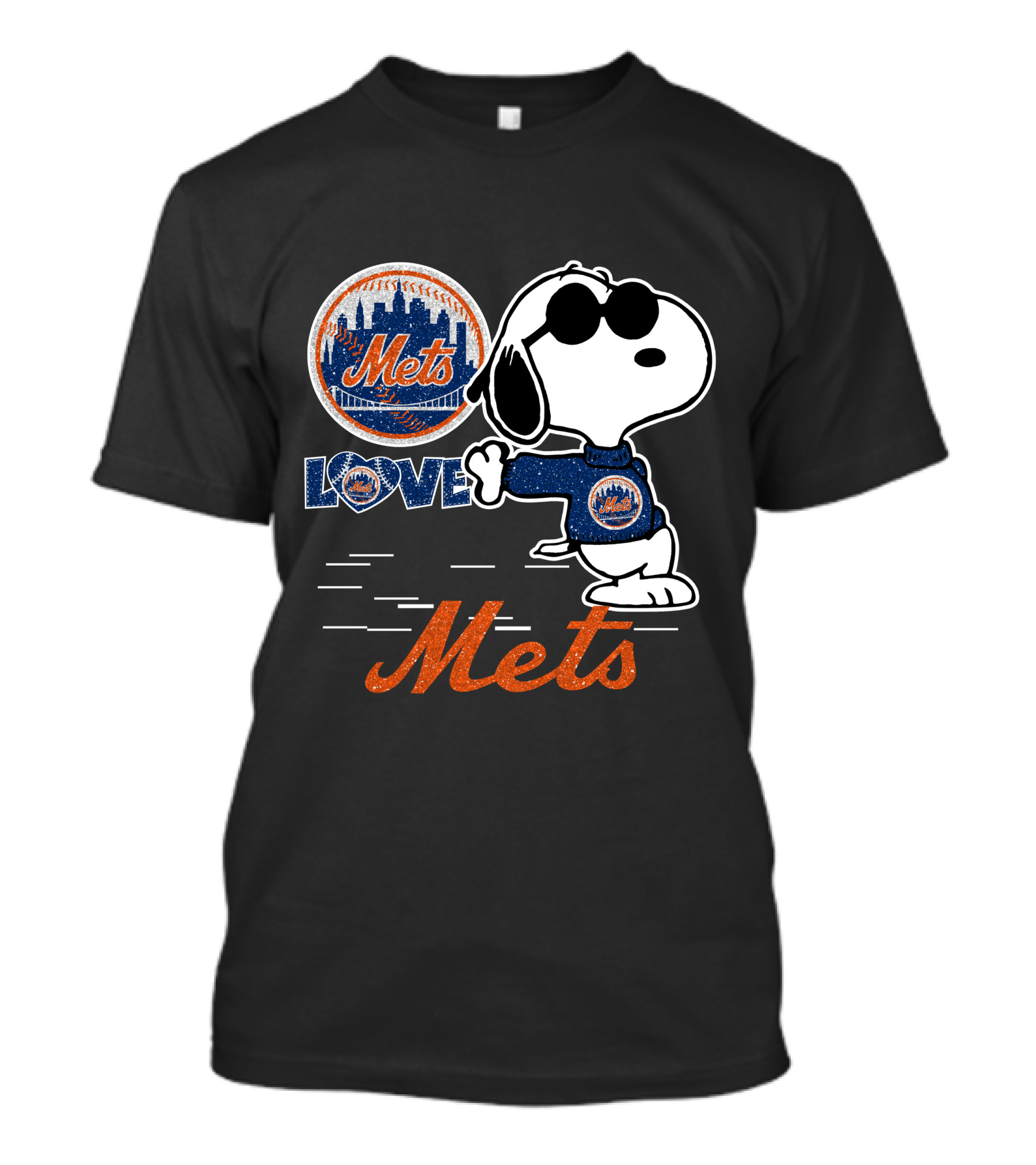 Snoopy Mets Love Mets T-Shirt