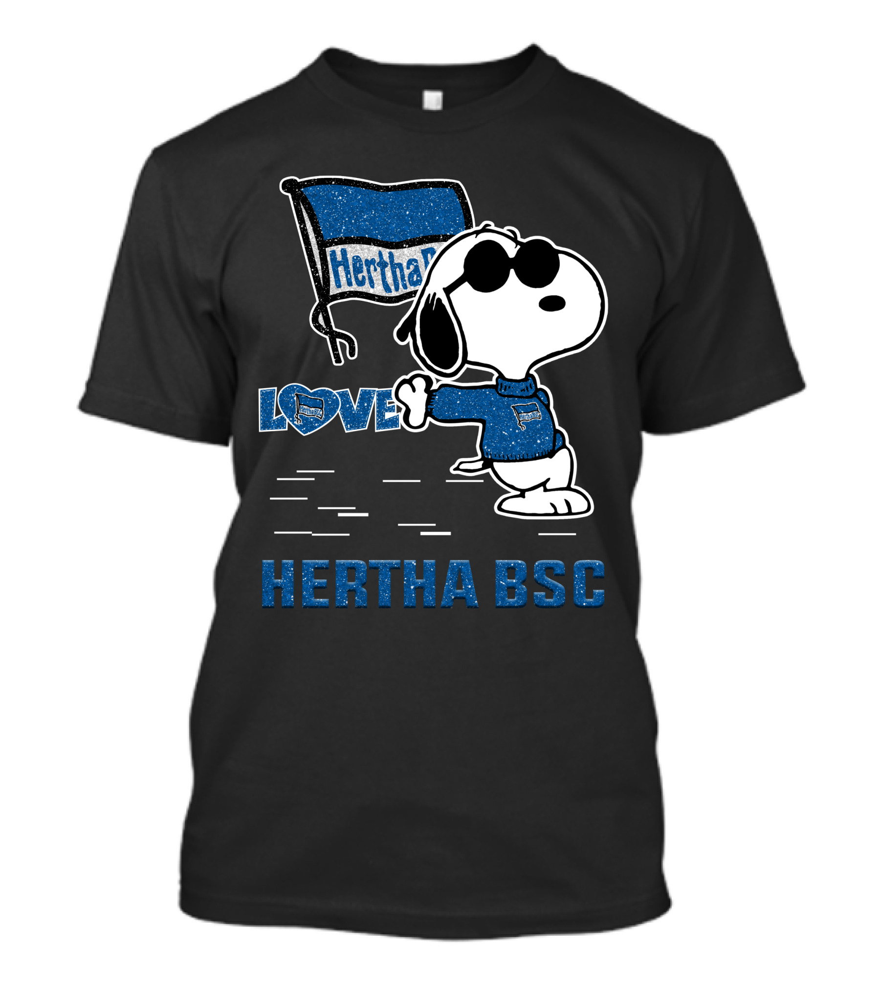 Snoopy Love Hertha BSC Flag T-Shirt