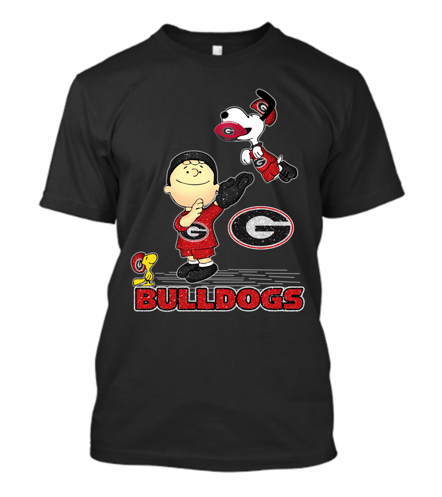 Snoopy Bulldogs Georgia Peanuts Characters T-Shirt