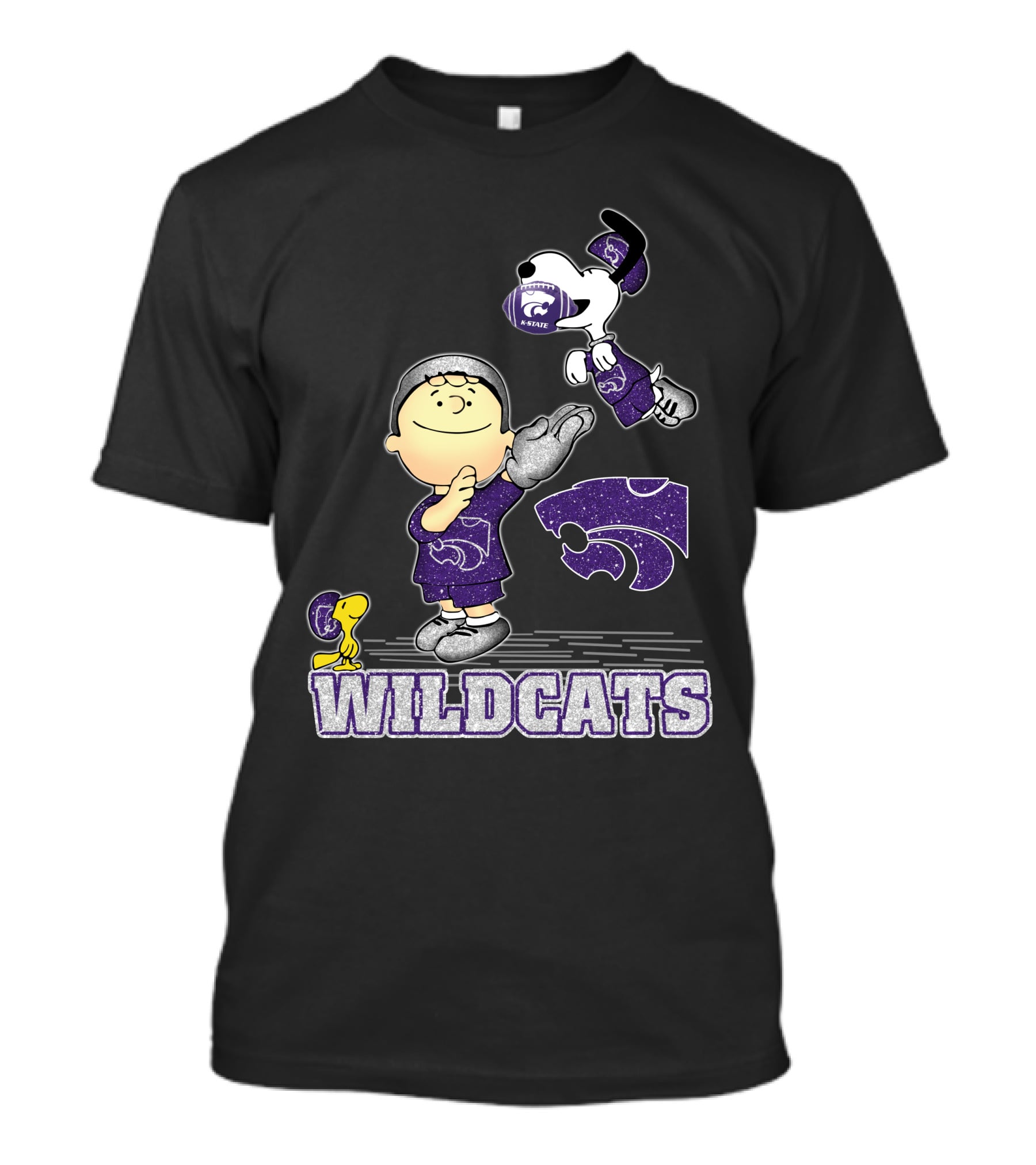 Snoopy Wildcats Kansas State Peanuts Sports T-Shirt