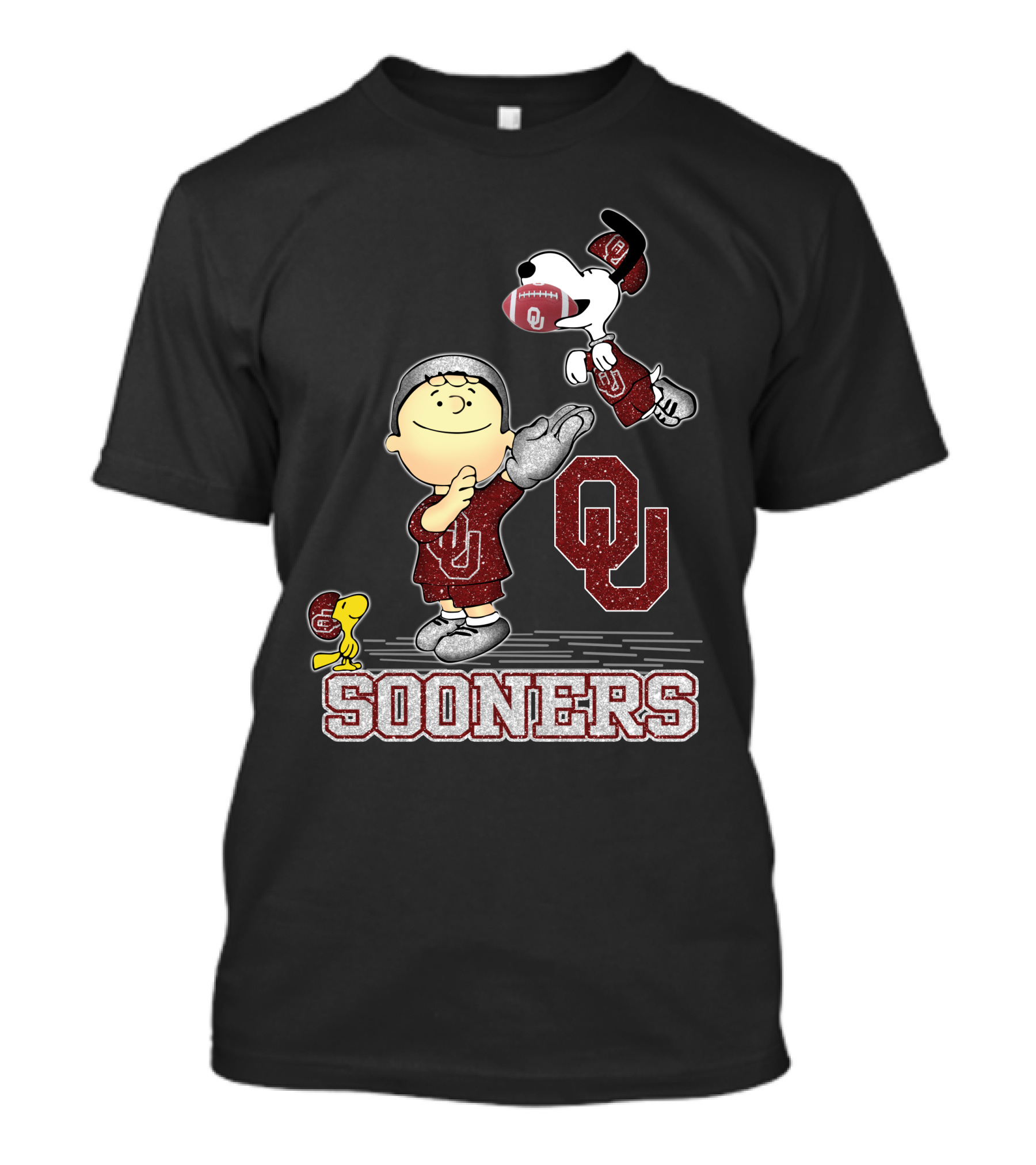 Snoopy OU Sooners Peanuts Football Fan T-Shirt