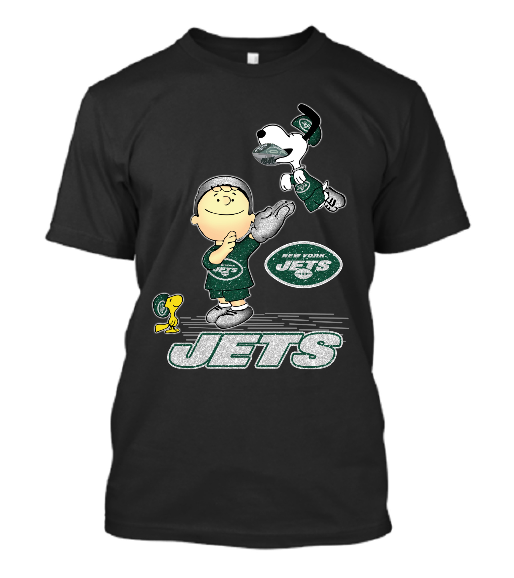 Snoopy New York Jets Football Fan Peanuts Characters T-Shirt