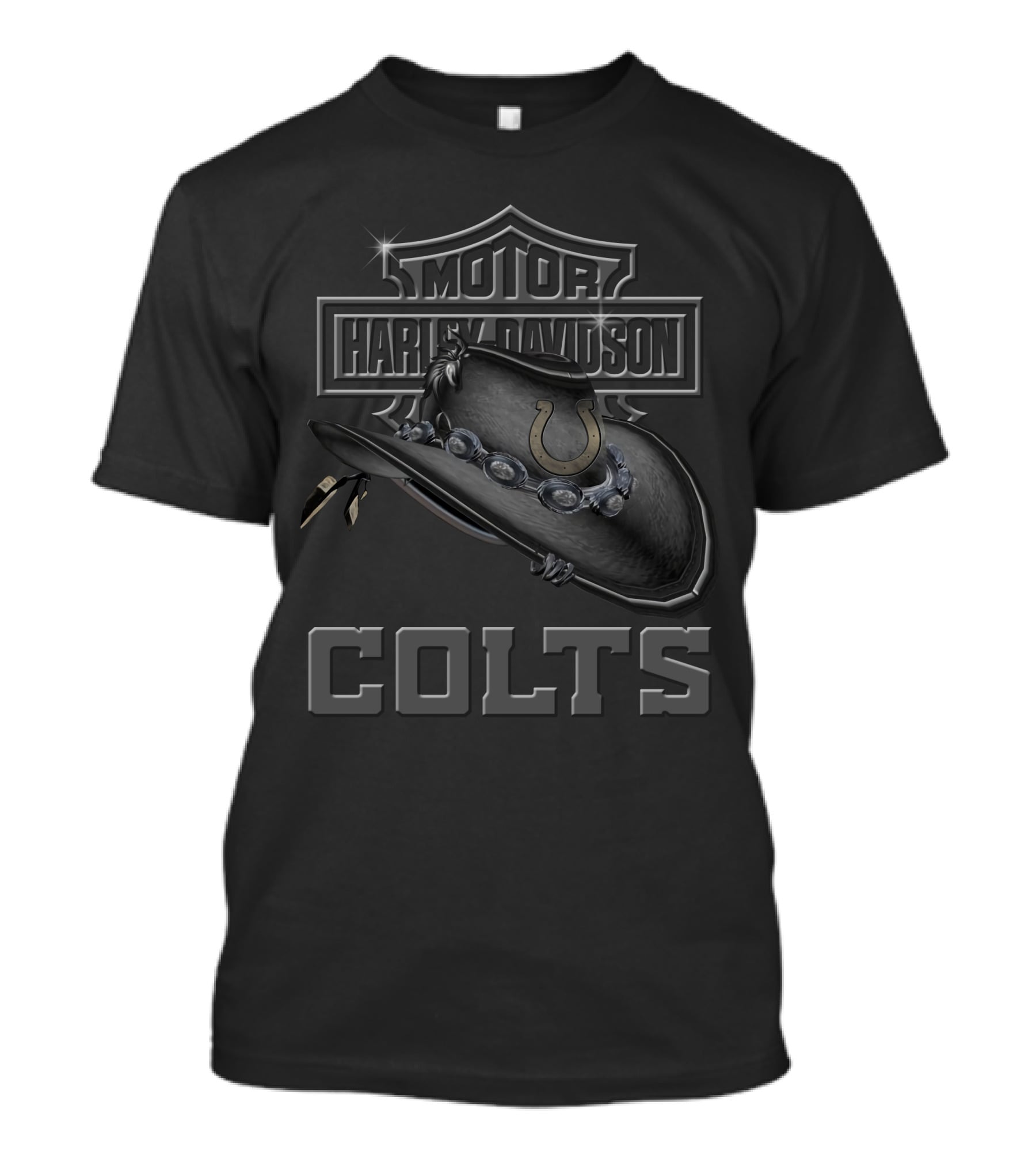Motor Harley Davidson Indianapolis Colts 137 Cowboy Hat T-Shirt