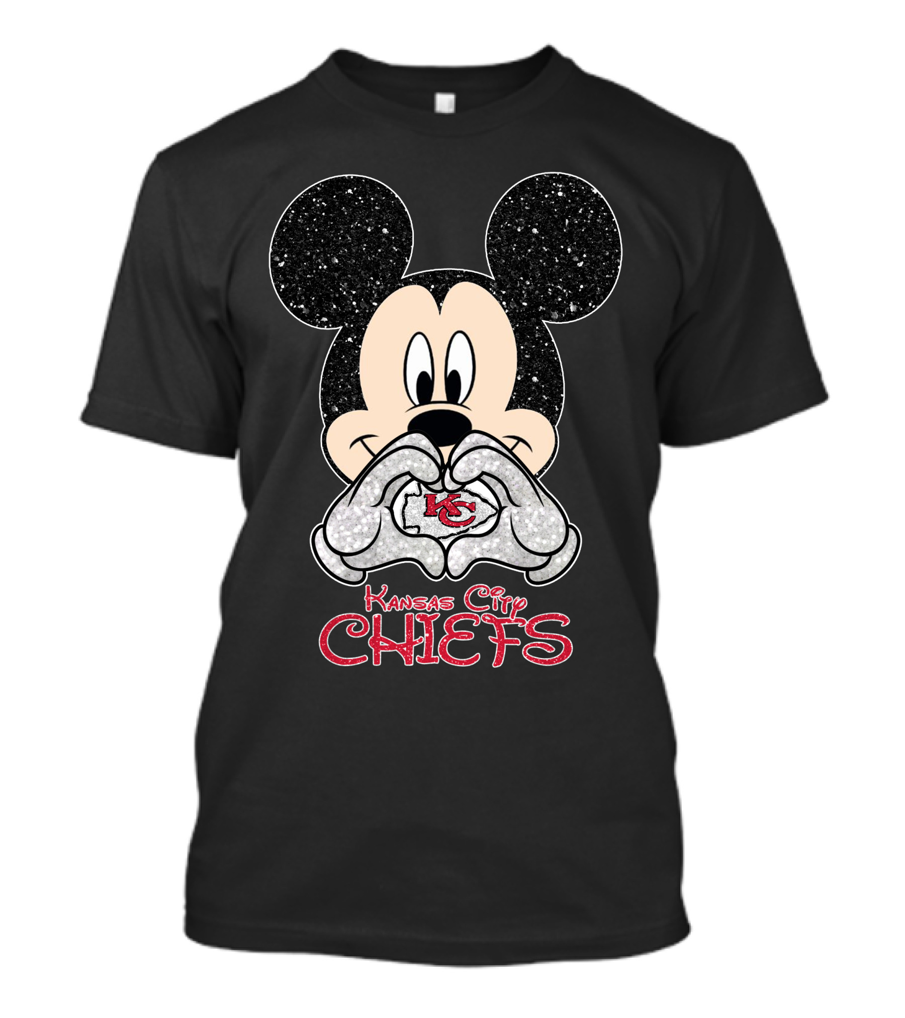 Mickey Kansas City Chiefs Heart KC T-Shirt