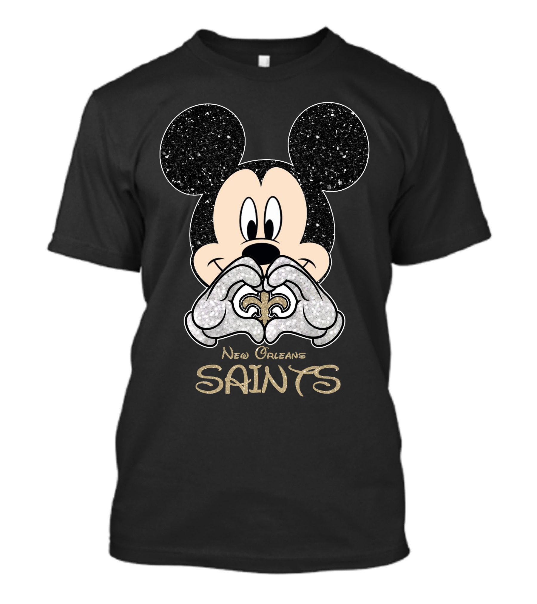 Mickey New Orleans Saints Fleur-de-Lis Love T-Shirt