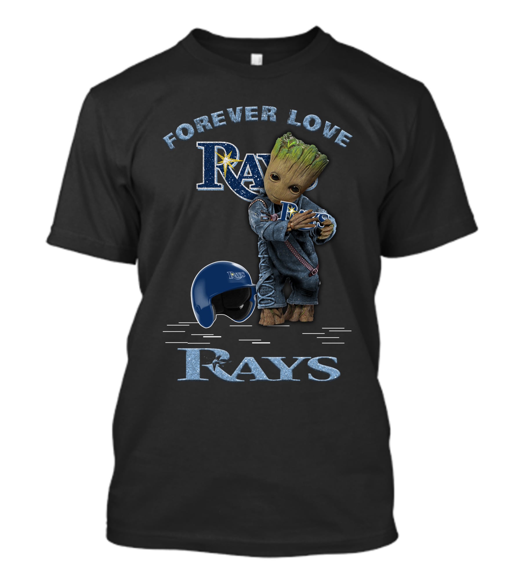 Forever Love Tampa Bay Rays MLB Fans Groot Baseball Enthusiast T-Shirt
