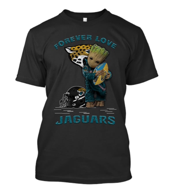 Forever Love Jaguars Groot Football Helmet T-Shirt