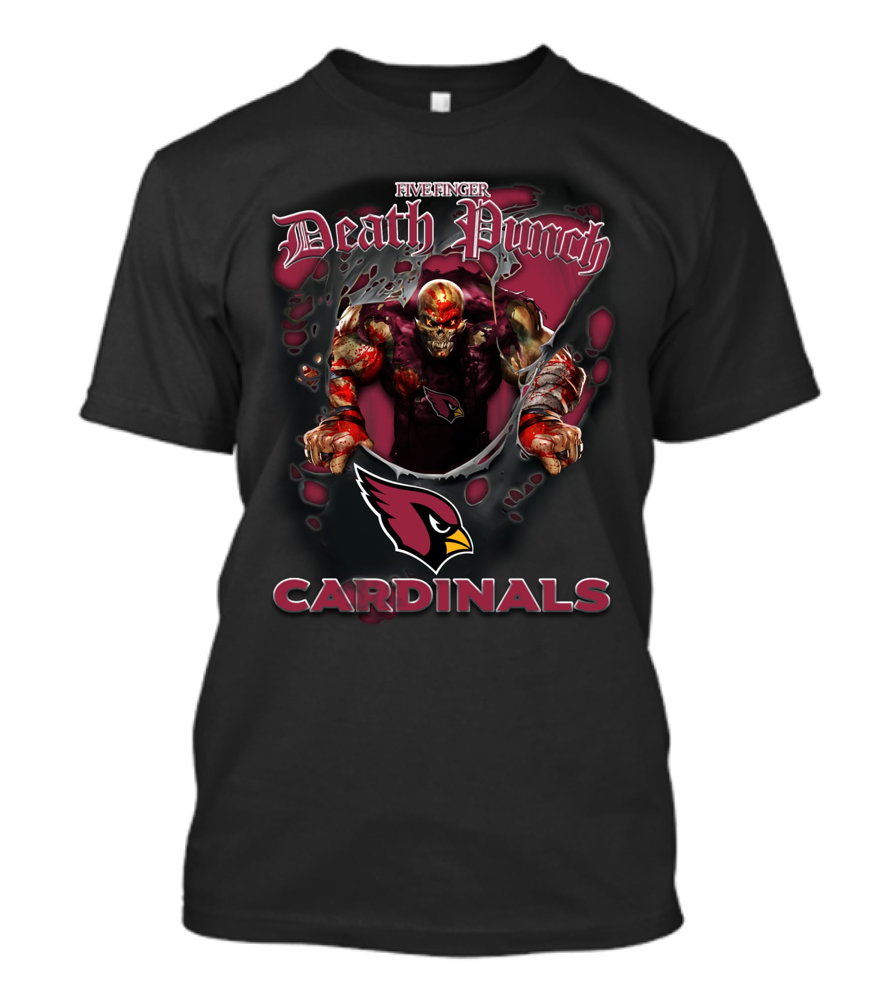 Five Finger Death Punch Cardinals Nfl Football Fans Arizona T-Shirt