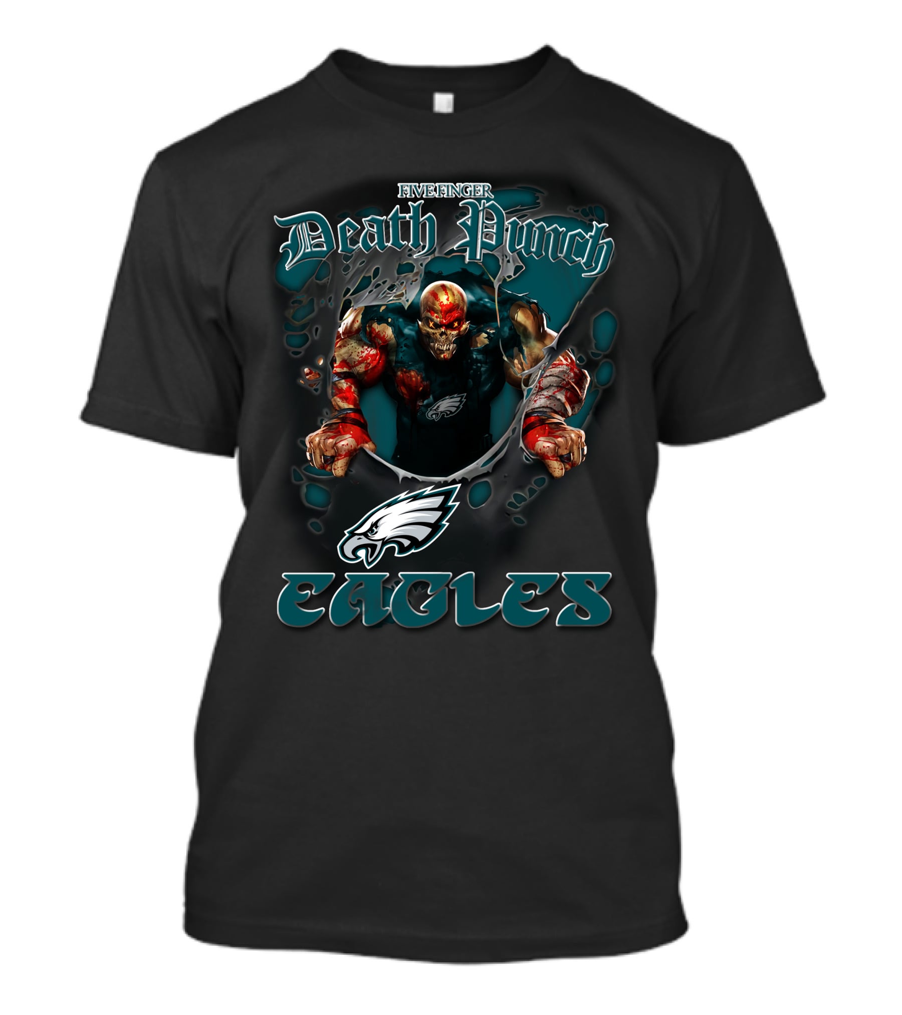 Five Finger Death Punch Philadelphia Eagles Nfl Fans T-Shirt