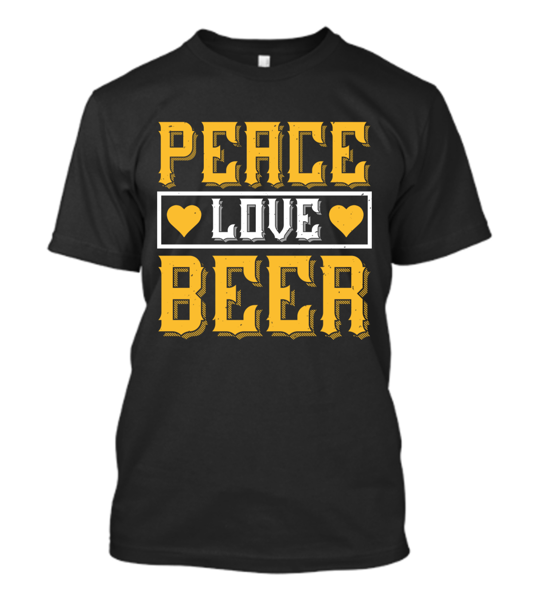PEACE LOVE BEER HEARTS T-Shirt