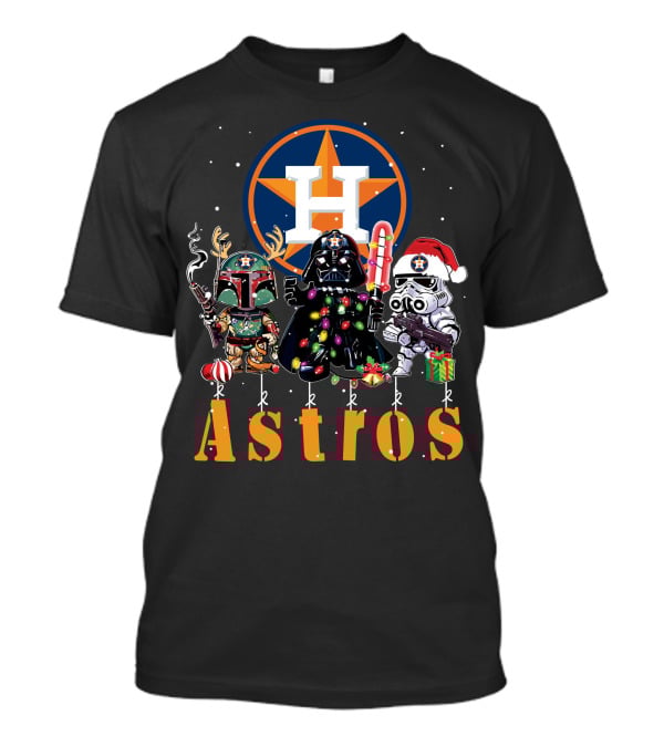 Houston Astros Star Wars Christmas Characters T-Shirt