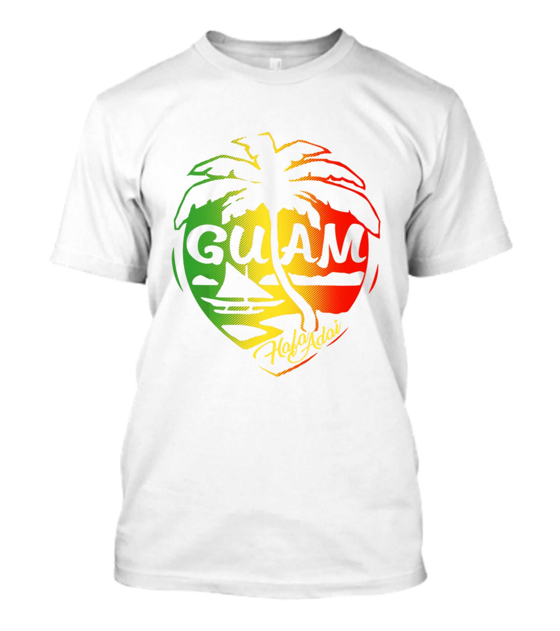 Guam Flag Islanders Pride Guamanian Chamorro History Hafa Adai Palm Tree Iconic T-Shirt