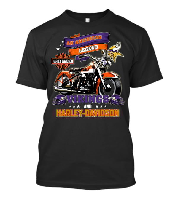 Minnesota Vikings Harley Davidson An American Legend T-Shirt