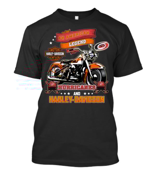 An American Legend Hurricanes And Harley Davidson T-Shirt