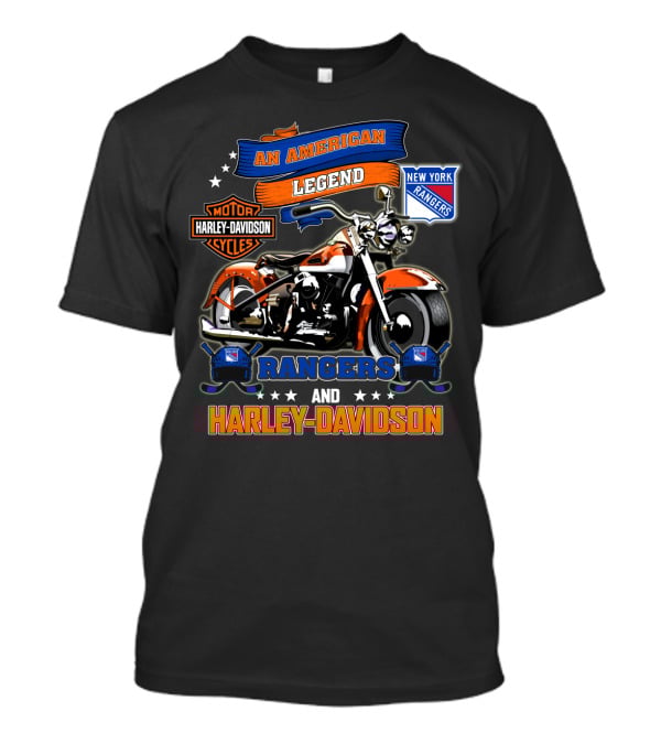 An American Legend New York Rangers Harley Davidson Cycles T-Shirt
