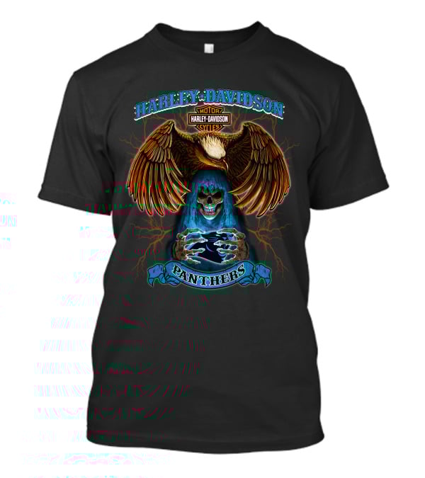Harley Davidson Motorcycles Panthers Nfl T-Shirt