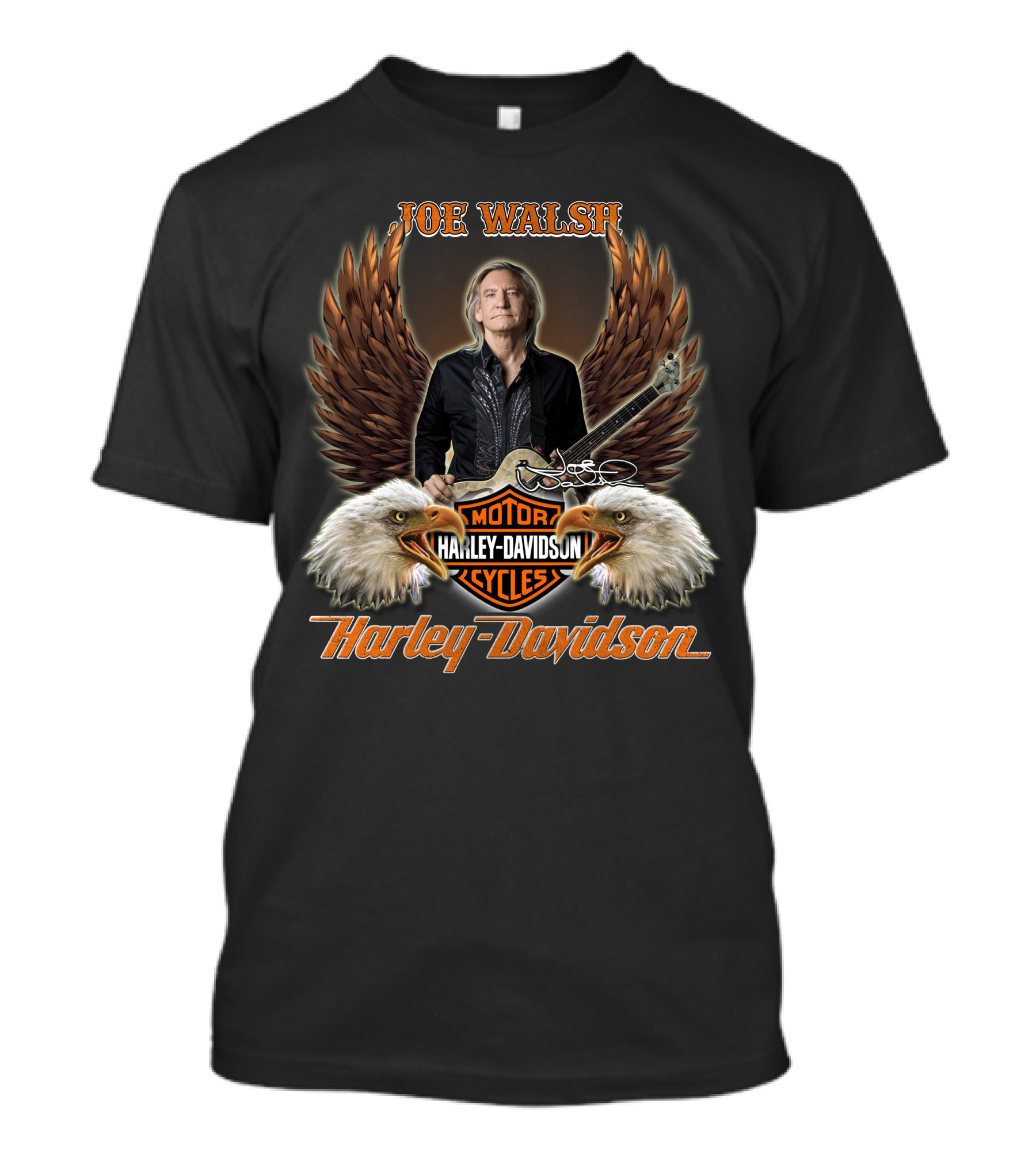 Joe Walsh Harley Davidson Motor Cycles Eagles Guitar T-Shirt