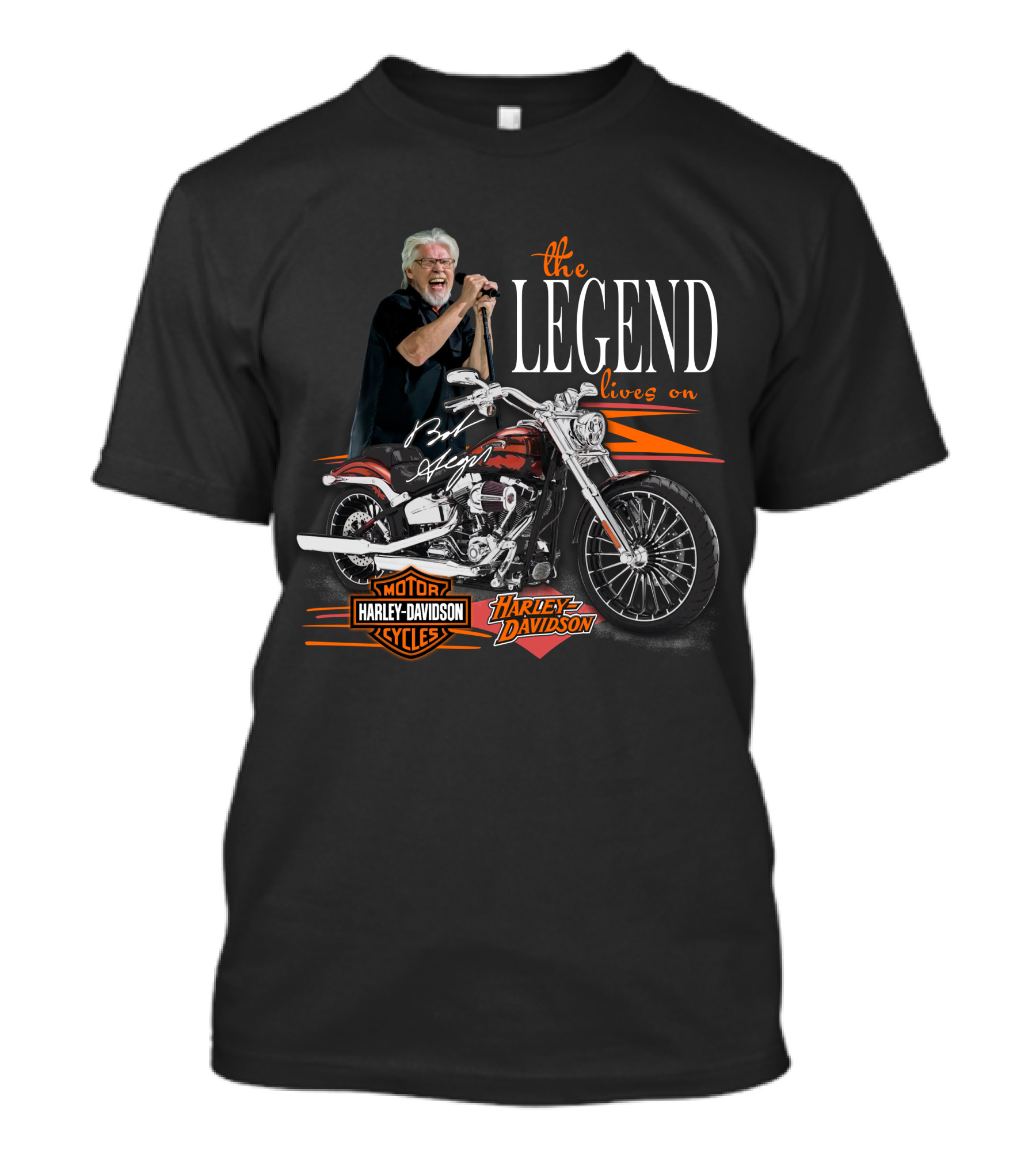 The Legend Lives On Bob Seger Harley Davidson Motorcycle T-Shirt