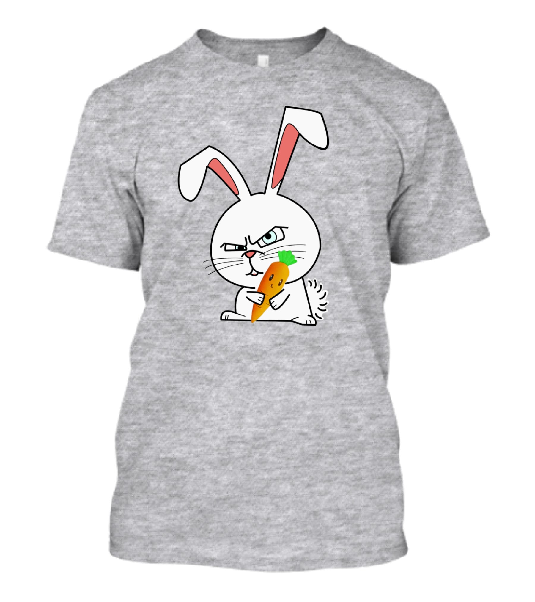 Rabbit Cool Angry Bunny Holding Carrot T-Shirt