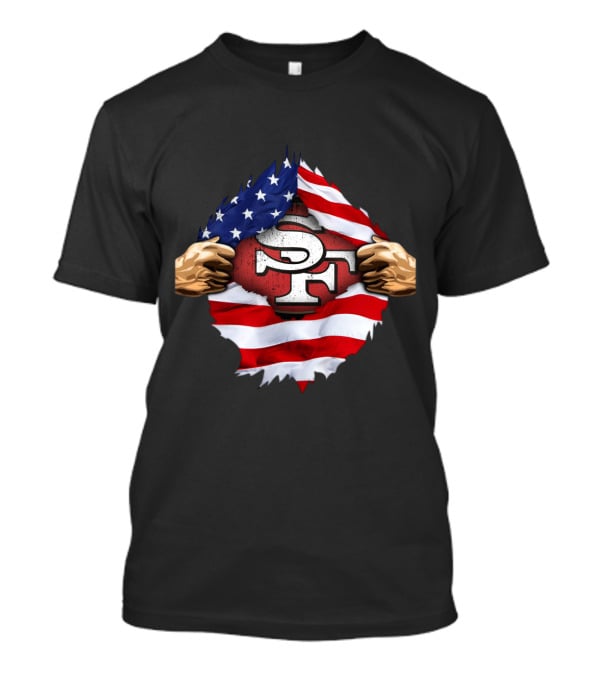 San Francisco 49ers American Flag SF T-Shirt