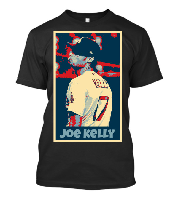 Joe Kelly Baseball Portrait Blue Red T-Shirt