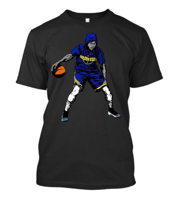 Golden State Basketball Player Dribbling T-Shirt