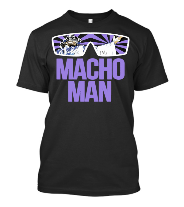 Macho Man Purple Shades Wrestling Starburst T-Shirt